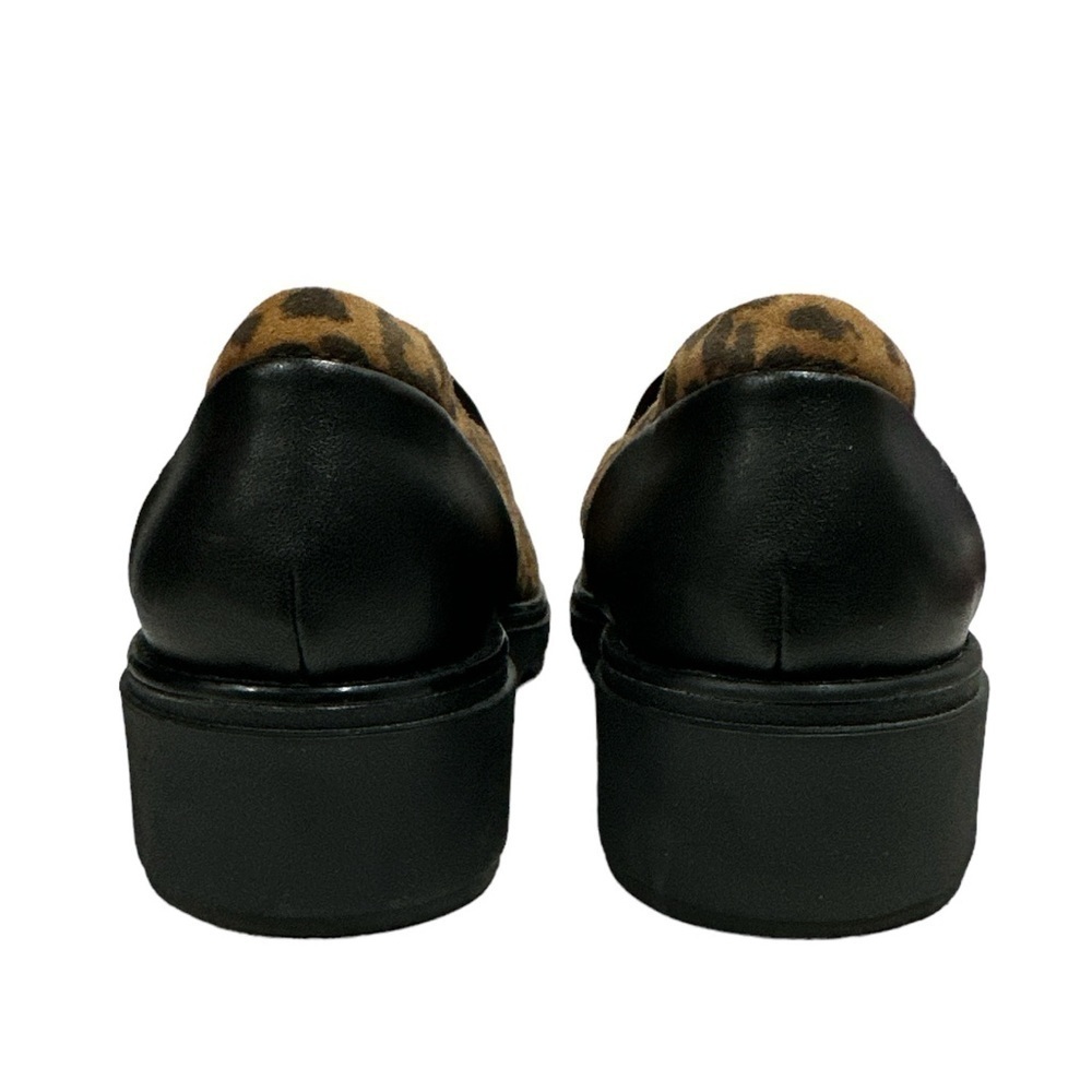 Clarks Sharon Dolly Leopard Print Suede Loafers Size: 8W - Picture 4 of 8